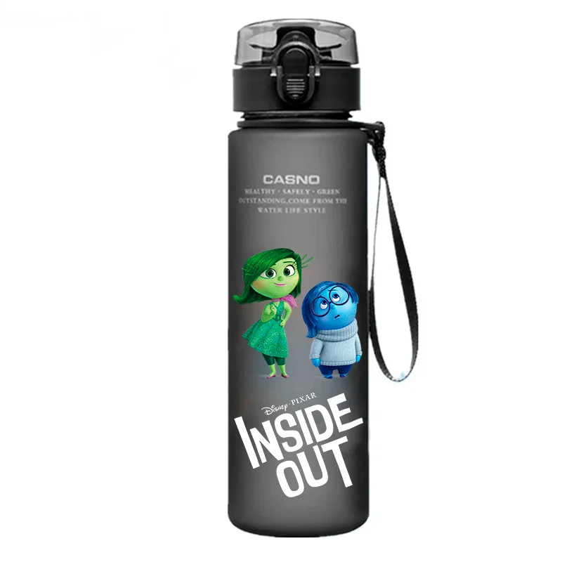 Inside Out 560ML Large Capacity 4 Color Children Water Cup Portable Plastic Outdoor Sports Aldults Drinking Water Bottle Anime