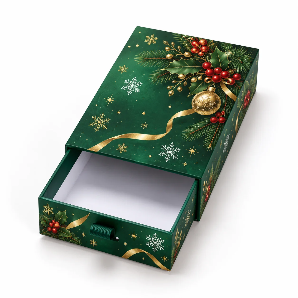 Custom Paperboard Drawer Gift Box High End Sliding Christmas Box with Logo for Retail Present Packaging
