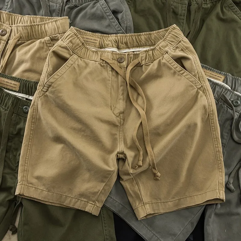 

Men's Pure Cotton ort Pants Summer Thin Spor Workwear Four-Sixth Pants Loose Fit Casual Trousers Faionable Urban Sle