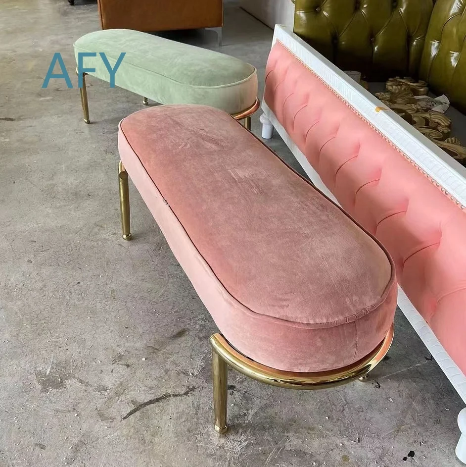 Simple Stool for Living Room Waiting Area Salon Office Sofa Stool Bench Commercial Grade Furniture Office Sofa for Home