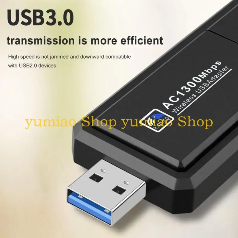 587B USB3.0 Networkcard 1300Mbps Dual Band 2.4G/5GHz Receptor adaptador WiFi inalámbrico