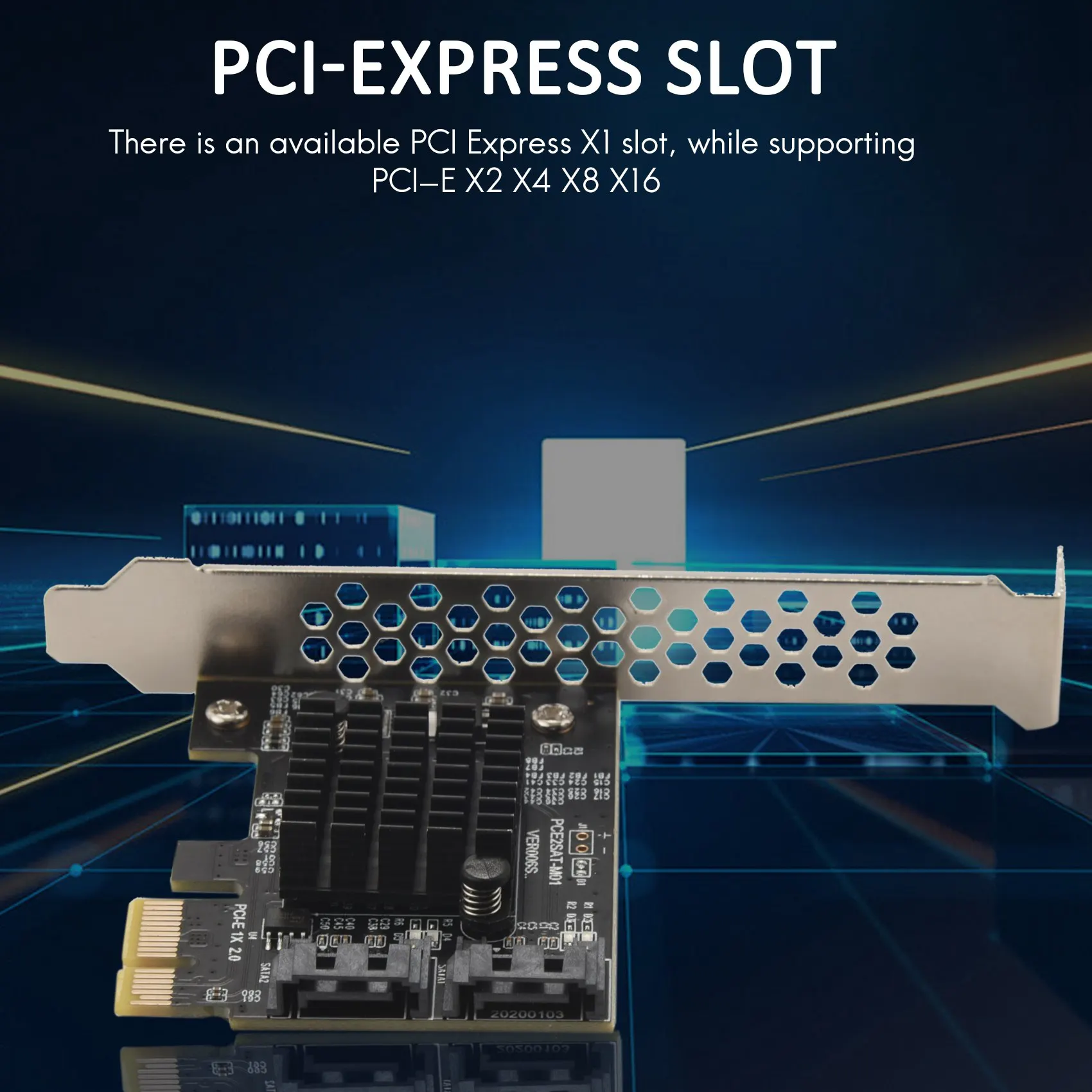 PCI-E To SATA 3.0 Express Riser Card Slot USB PCI-E Expansion Slot Board for Computer Practice Connection Accessories