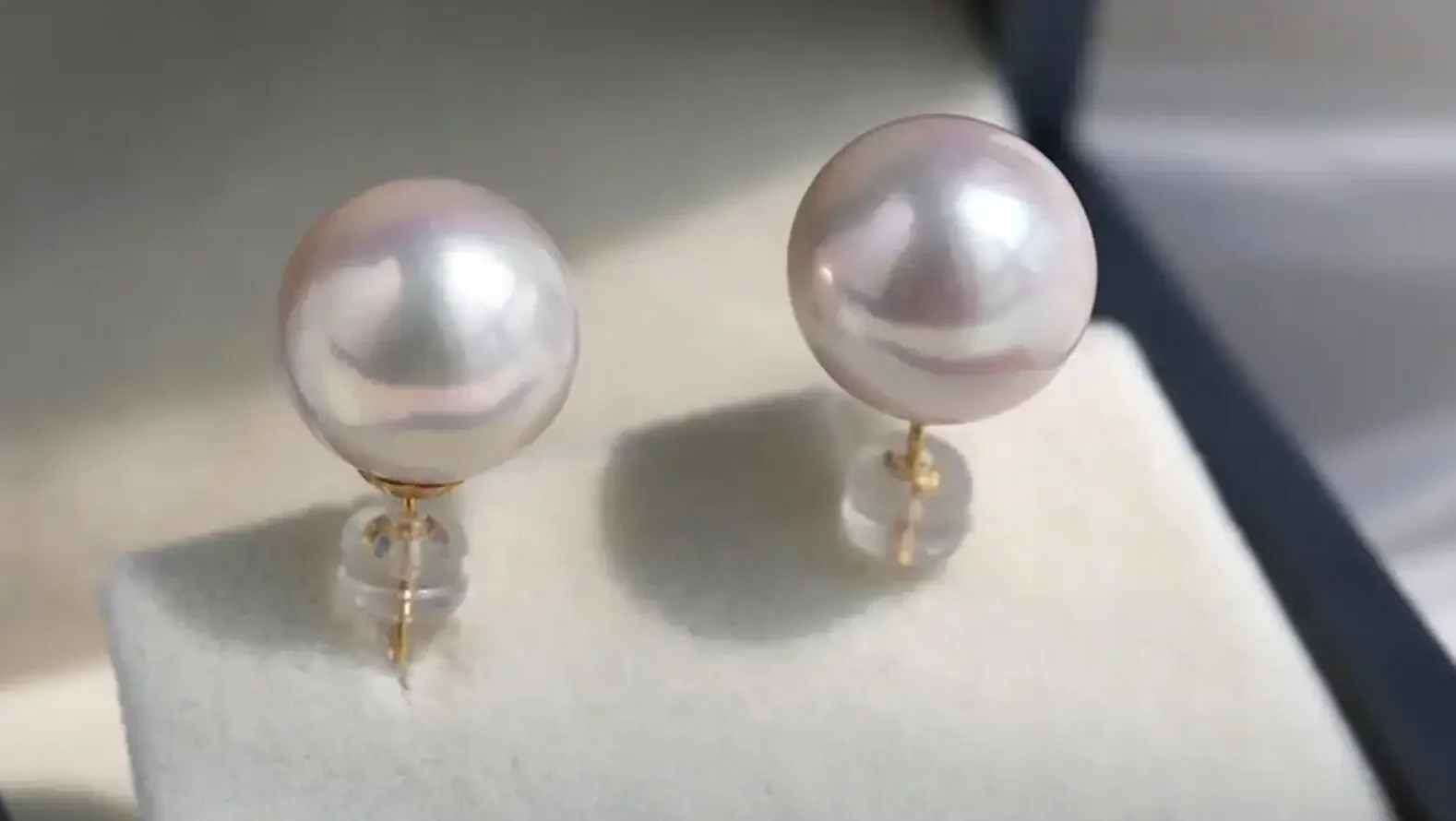 

New Pearl Earrings AAAA 9-10mm 10-11mm 11-12mm 12-13mm Round Natural Akoya White Pearl Earrings 18K/AU750 Gold