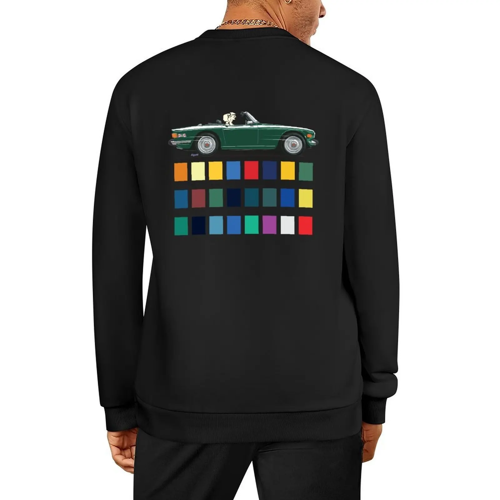 

TR6 in British Racing Green and color chart Pullover fashion men japanese style tracksuit anime sweatshirt