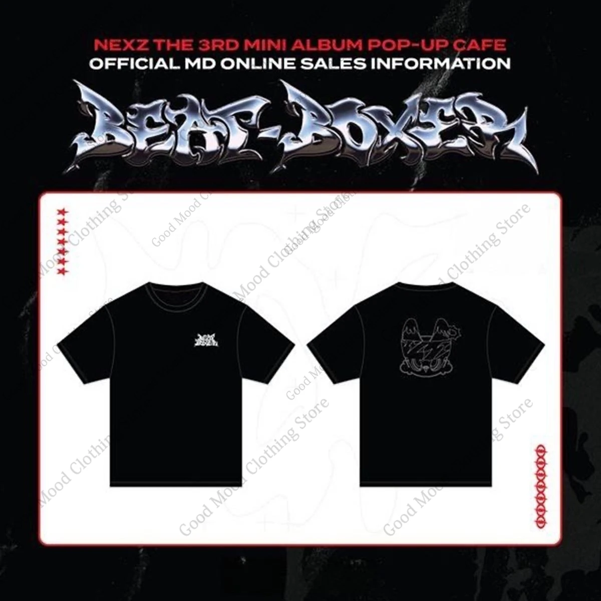 Camiseta NEXZ Kpop Fashion Beat Boxer con estampado de letras, camiseta misma de algodón de alta calidad, camiseta de manga corta para hombres y mujeres, Top callejero de Hip Hop