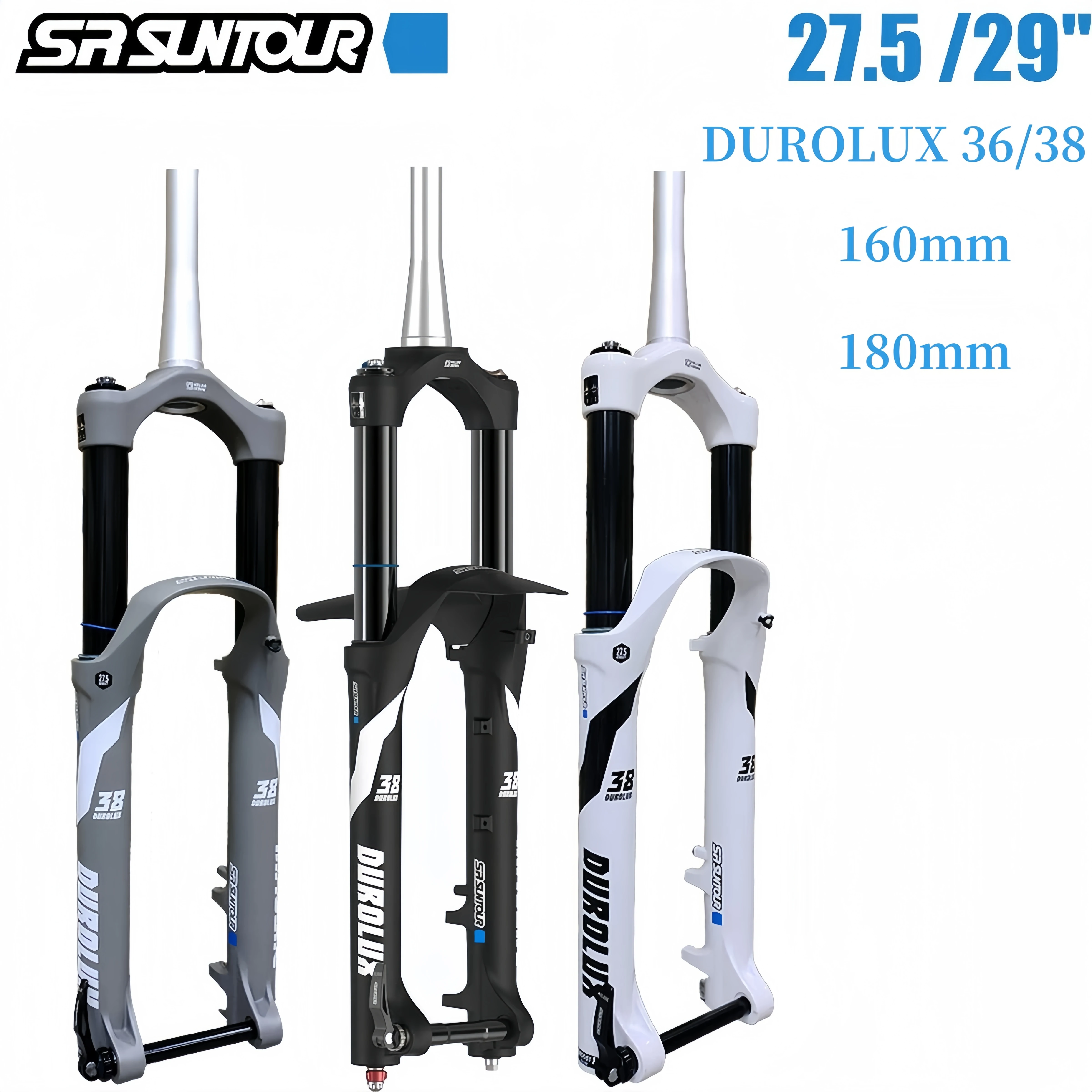 SUNTOUR DUROLUX Mountain Bike Front Fork Mountain Off Road Speed Drop DH Fork 27.5 Inch 29 Inch 160mm 180mm Travel BOOST Fork