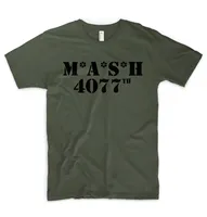 Top M A S H 4077 Mouotary Army Green US Marines RAF Retro MASH 4077TH T Shirt  harajuku oversized men clothing graphic t shirts