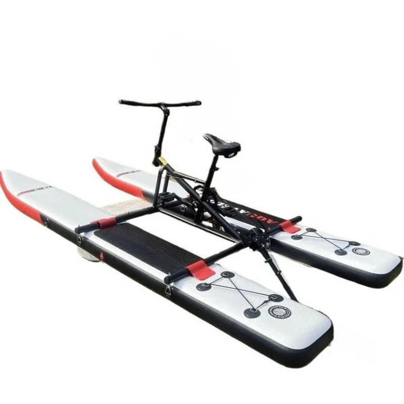 Single water bike, inflatable, blue and white, orange, white