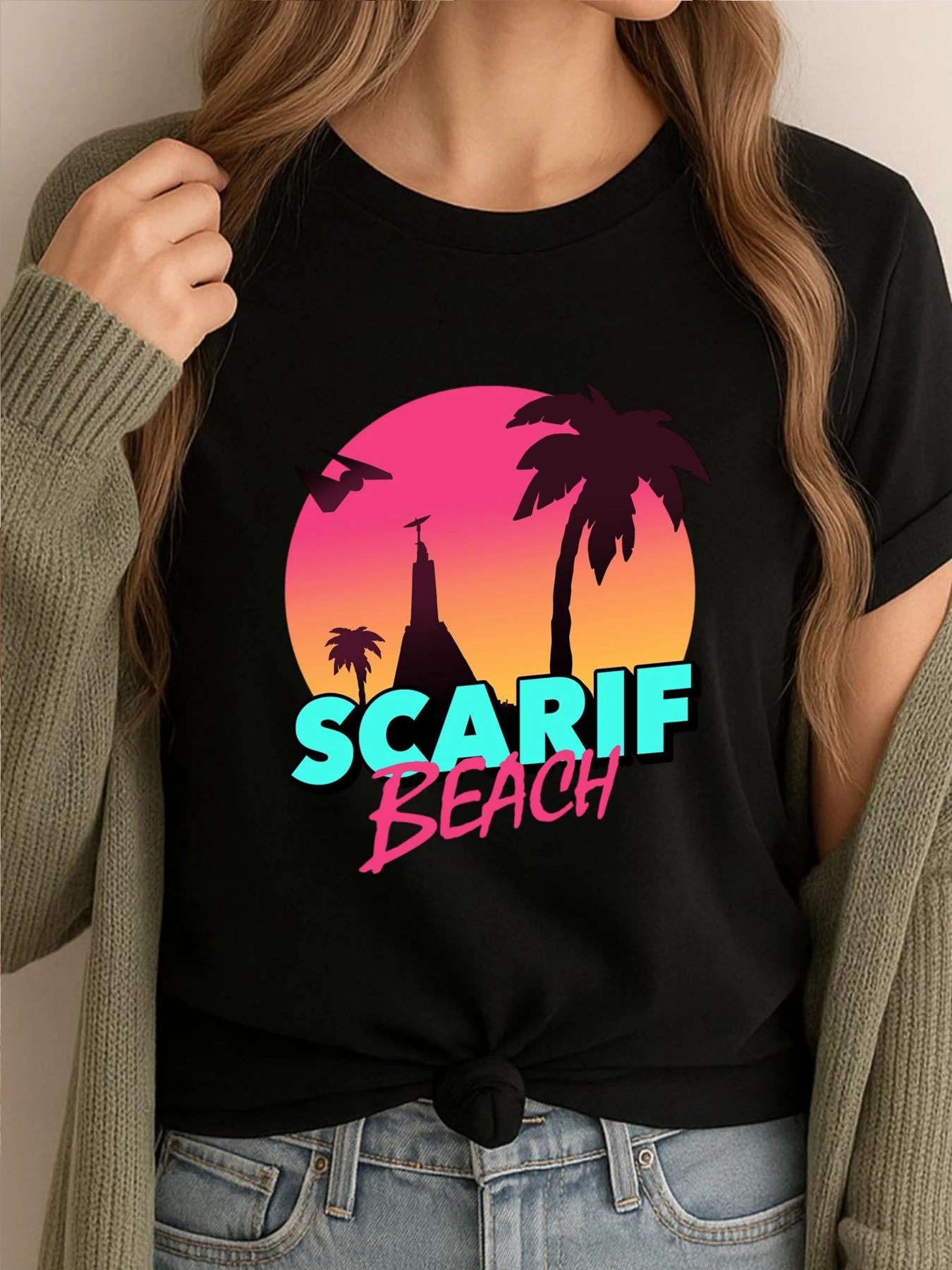 

Scarif Beach Brand T Shirt Printed Camiseta Graphic Tees Outdoor Oversized T Shirt Women New In Tops And T-Shirts
