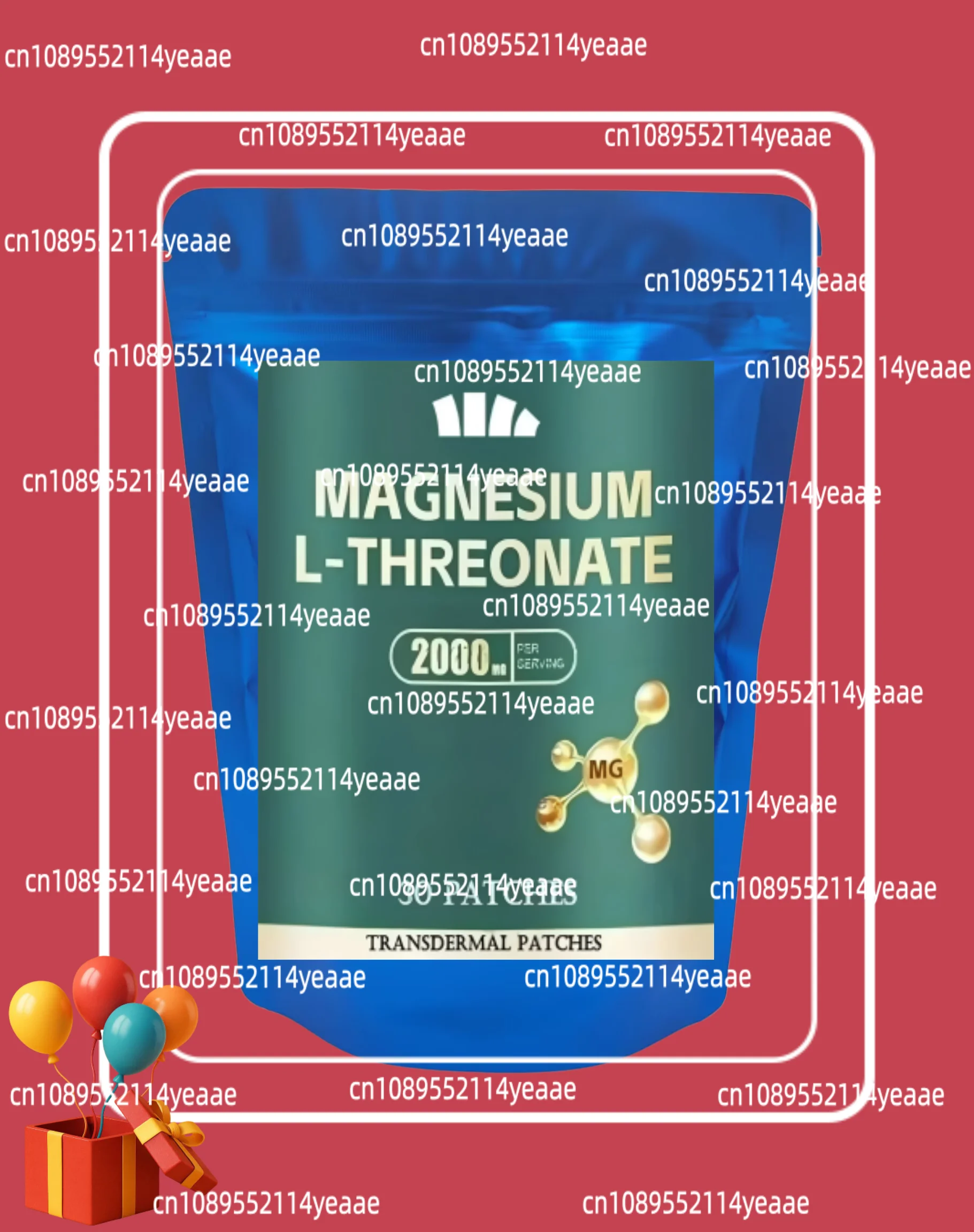 30 Patchs de Magnésium L-Thréonate : Favorise la Fonction Cérébrale, Améliore la Mémoire, la Concentration et la Cognition, Patch Transdermique Énergisant