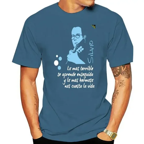 Imagen 2 del producto Camiseta de manga corta con cuello redondo para hombre, Camisa de algodón con estampado de el gran Silvio, Bravo, tendencia a la moda, informal, 2024