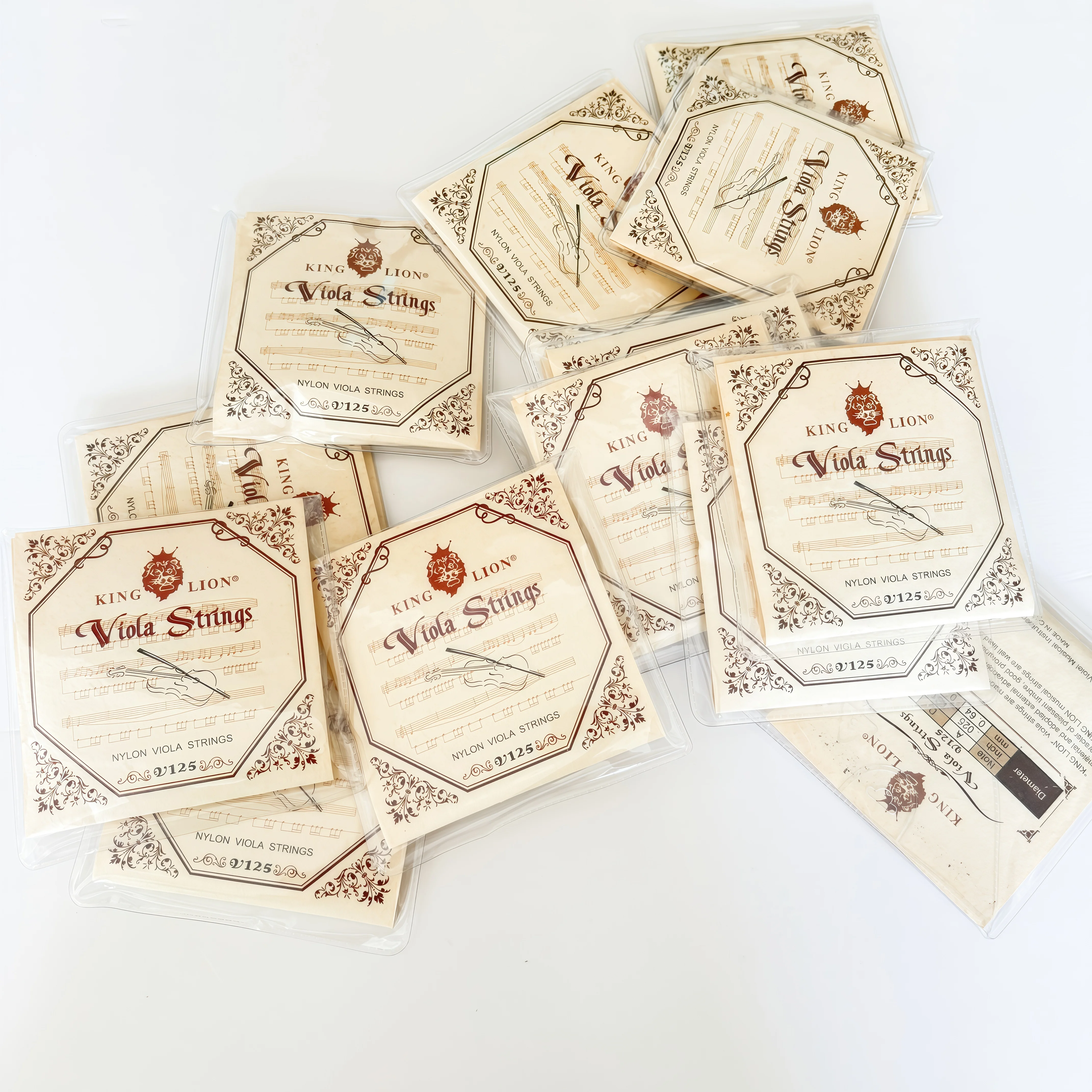 5 sets of KING LION viola strings V125,Nylon A D G C viola strings.Viola Parts Accessories fittings