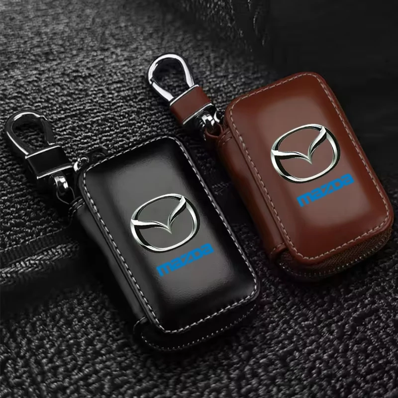 

Car Key Case Cover Shell For Mazda 3 6 2 CX-5 CX-30 CX-50 CX-90 CX-80 MX-5 Atenza Axela Ultra Fiber Leather Waist Protector