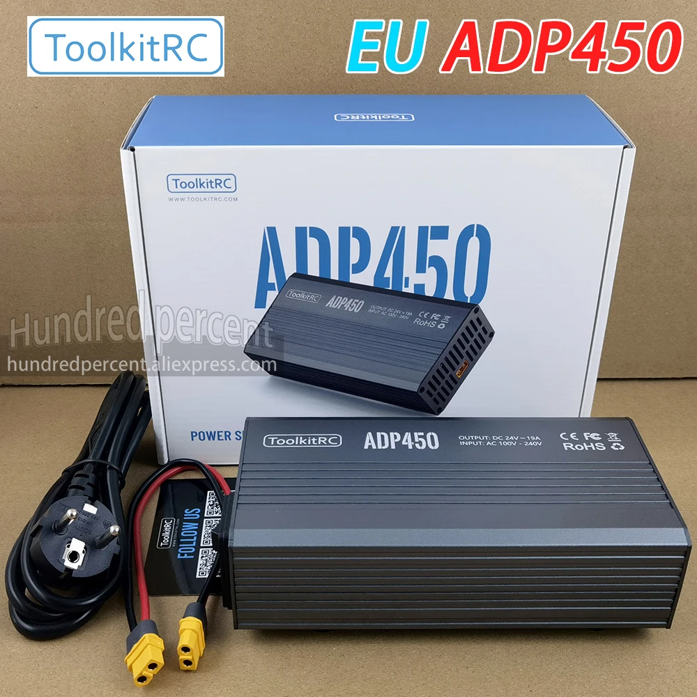 ToolkitRC ADP450 voedingsadapter 450W, uitgang 24V19A, model speelgoedladeraccessoire, geschikt voor DC-lader M8D M9 M6D M7 M8P
