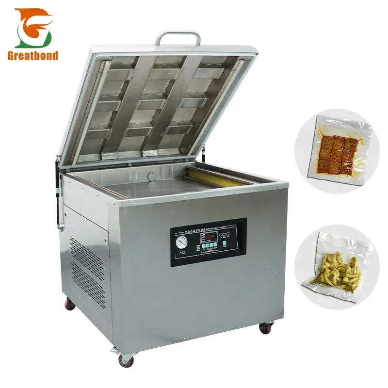 

DZ-700/800 Manufacturer High-capacity Single Chamber Meat Fish Chicken Cooked Fruit Industrial Big Size Vacuum Packaging Machine