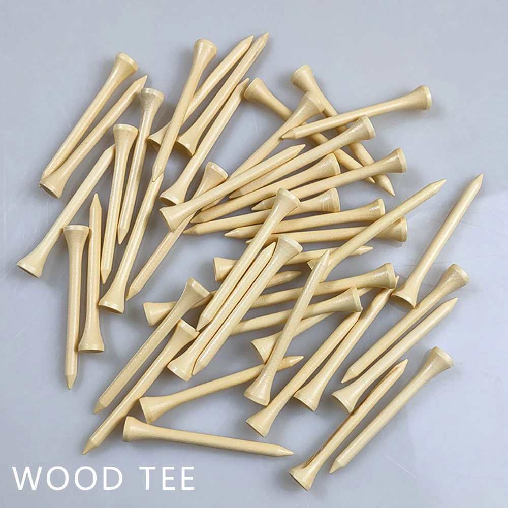 100 Count/Bag Golf Tees Bamboo Tee Golf Balls Holder 4 Sizes Available Stronger Than Golf Wood Tees  42/ 54/70/83mm