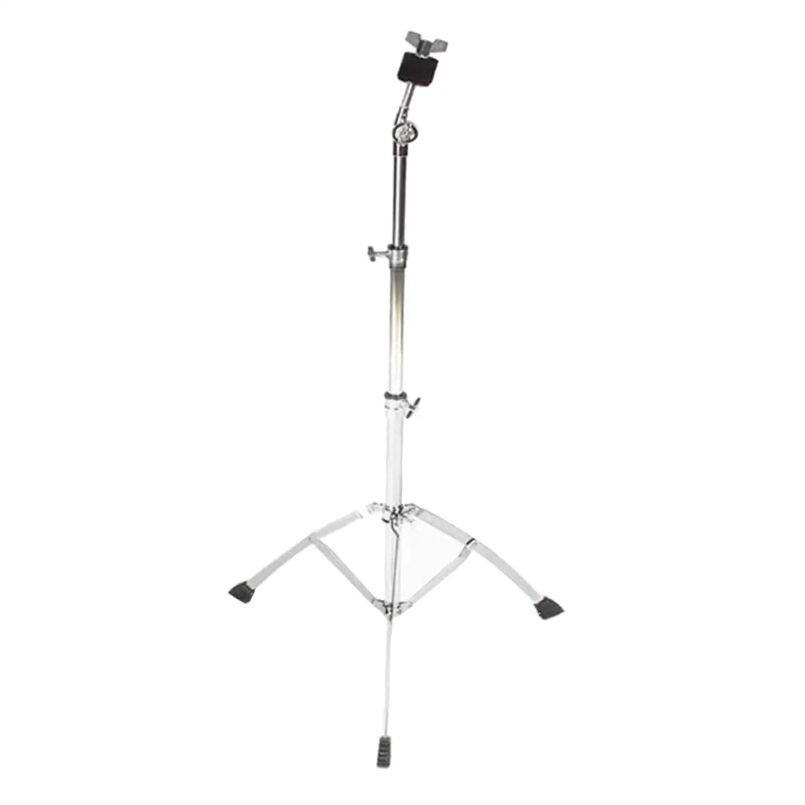 Metal Cymbal Stand Adjustable Floor Triangle Bracket with Rubber Feet Stretchable Legs Cymbal Holder Percussion Holder Mount