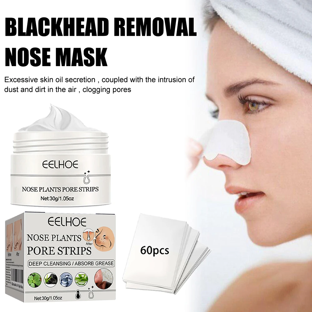 Blackhead Remover Cream Paper Plant Pore Strips Nose Acne Cleansing Black Dots Peel Off Mud Mask Treatments Skin Care