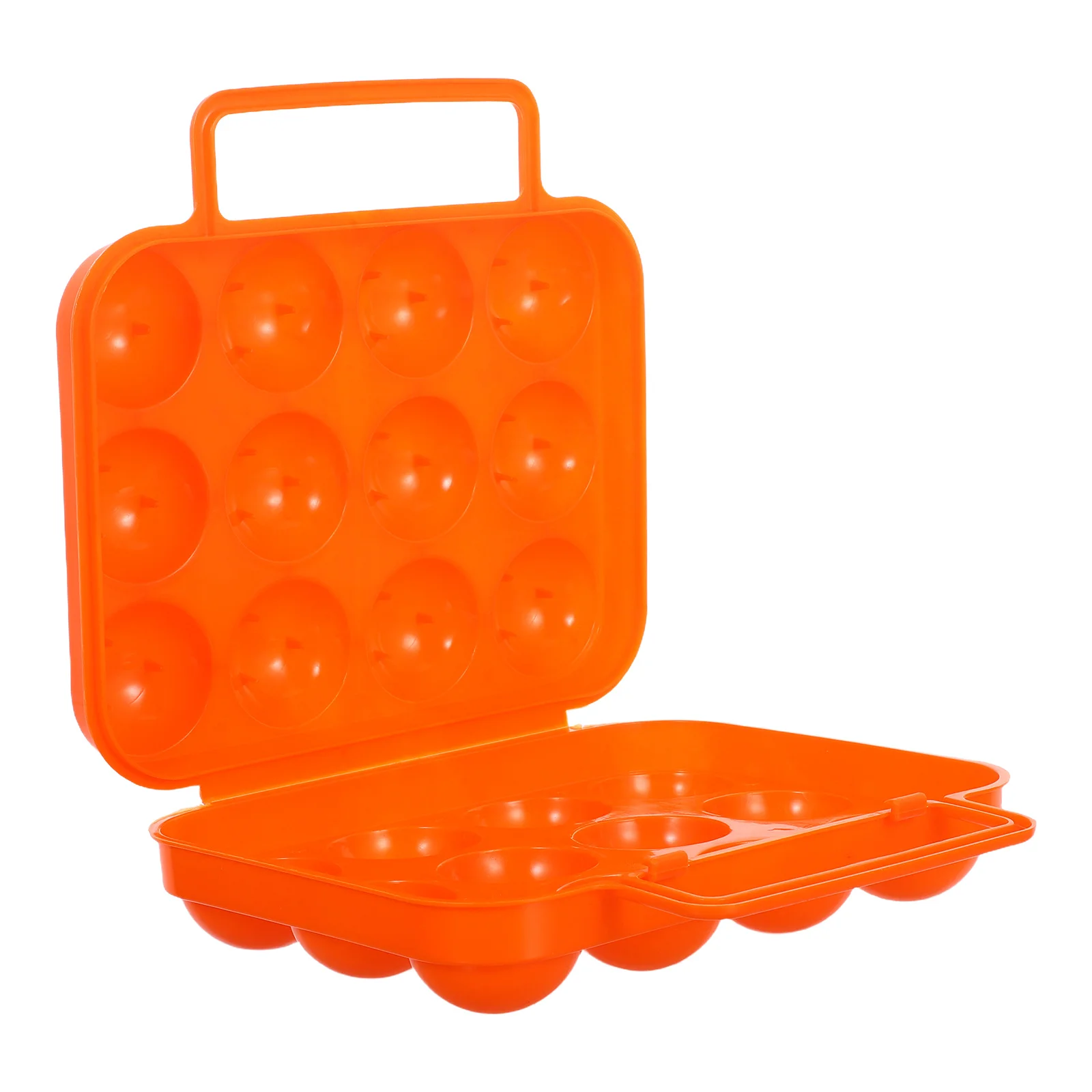 

12 Eggs Portable Folding Plastic Egg Carrier Holder Storage Box Handle Lock Picnic Camping Outdoor Kitchen Container