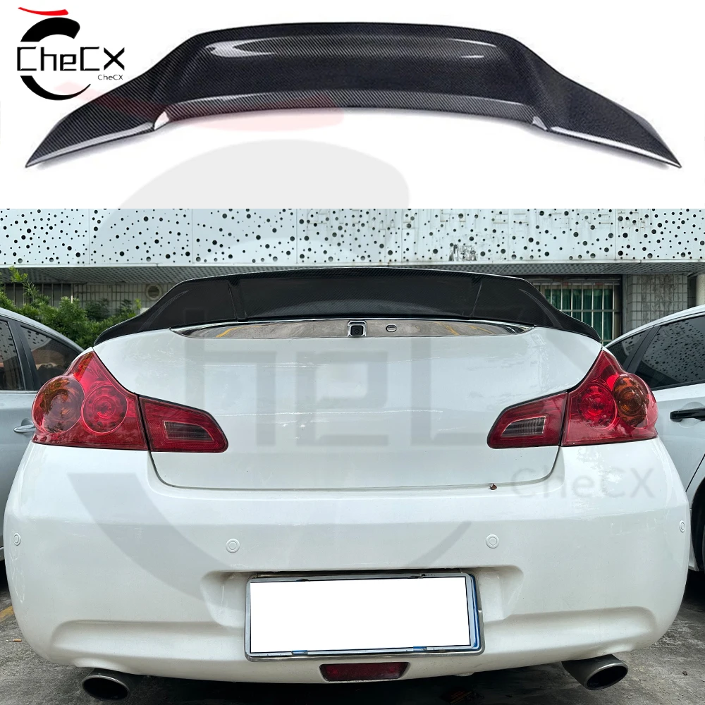 For Infiniti G25 G35 G37 Q40 4 Door Sedan 2007-2015 Rear Trunk Spoiler High Quality Real Carbon Fiber Spoiler