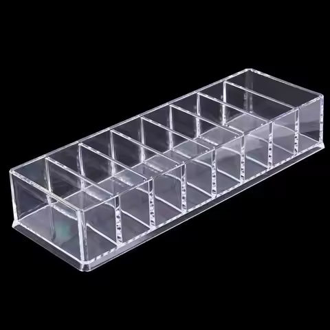 Transparent Display Box 8-Grid Classification Box Multi Functional Desktop Organizing Tool Flower Tea Bag Storage Box