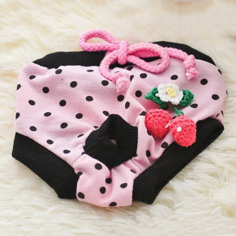 1PC Pet Dog Shorts Sanitary Physiological Pants Cute Fruit Print Diaper Dog Shorts Washable Female Dog Panties Underwear Briefs