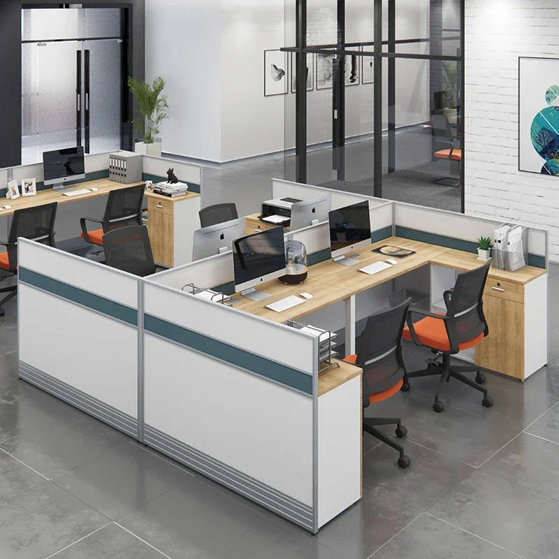 

High Quality Modern Office Workstation 4 Person Office Desk Office Table With Drawer For Staff