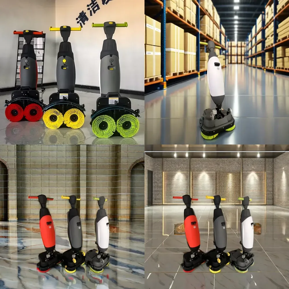 High Quality Home Dust Cleaning Floor Scrubber Machine Battery Walk Behind Vacuum Floor Scrubber