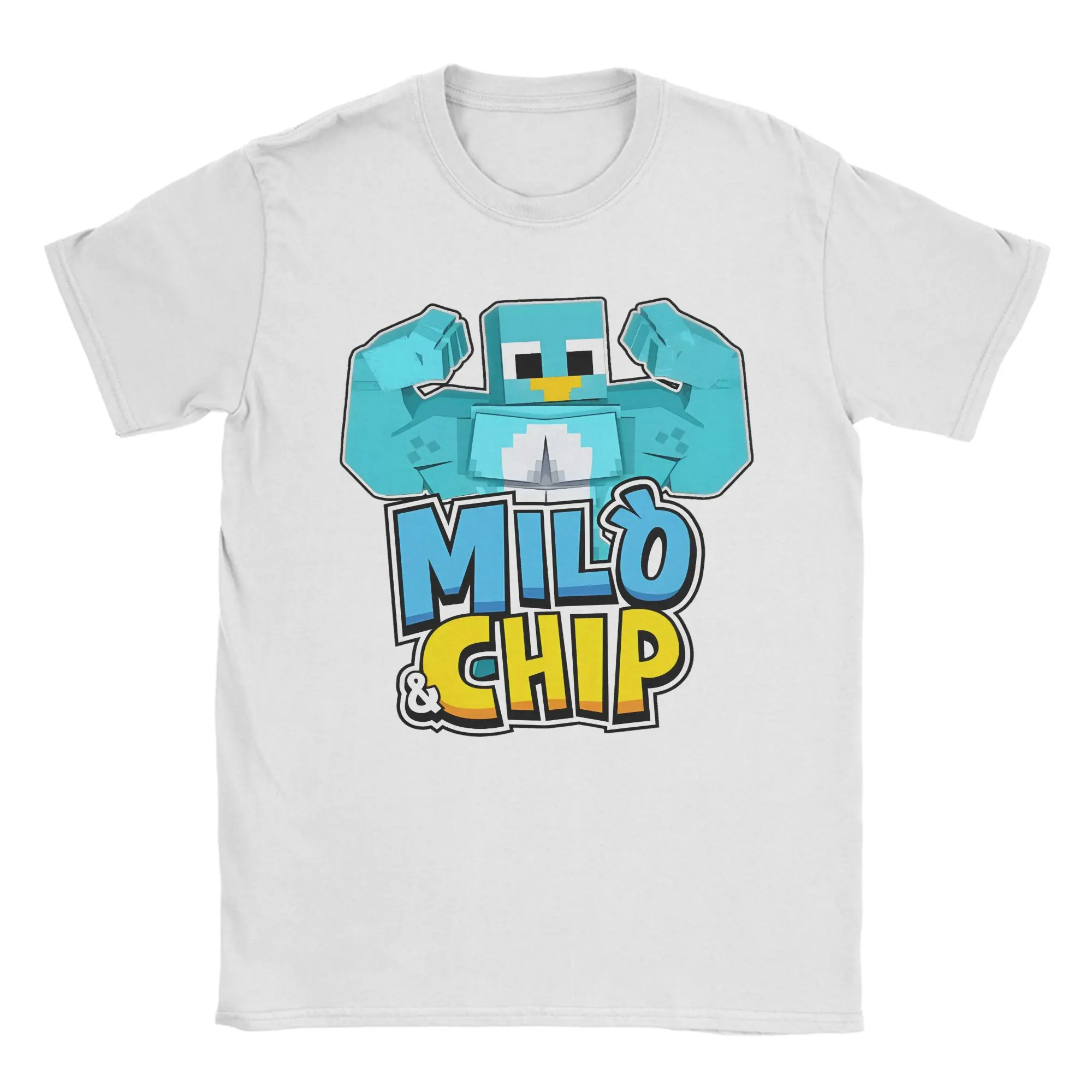 Men's T-Shirt Milo And Chip Funny Pure Cotton Tee Shirt Short Sleeve  T Shirt Round Collar Clothing Printing