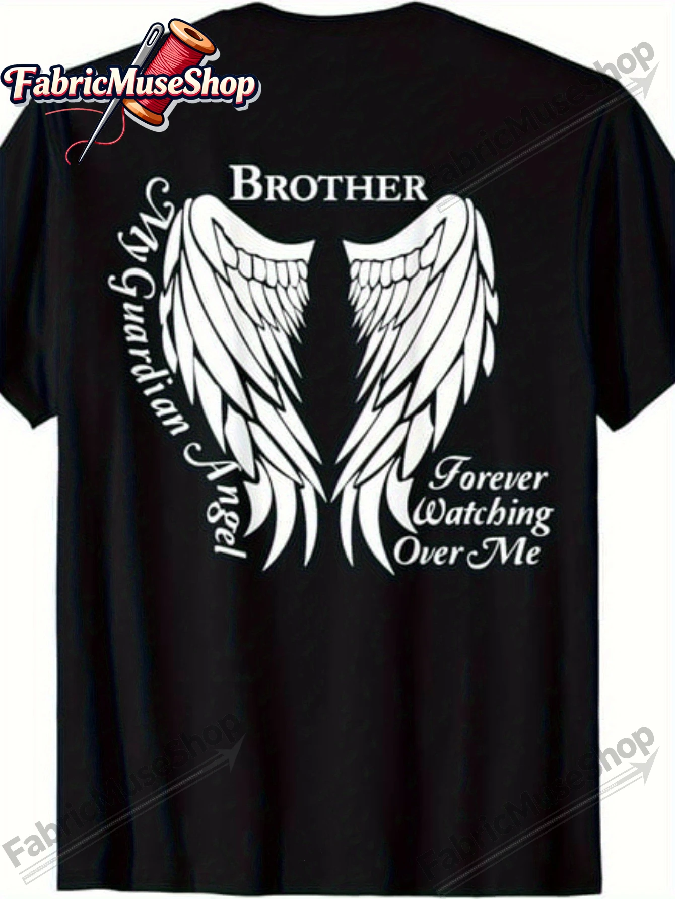 Memorial T-Shirt for Brother Guardian Angel - A Thoughtful Gift for Those Grieving a Brother, Featuring a Comfortable And Breath
