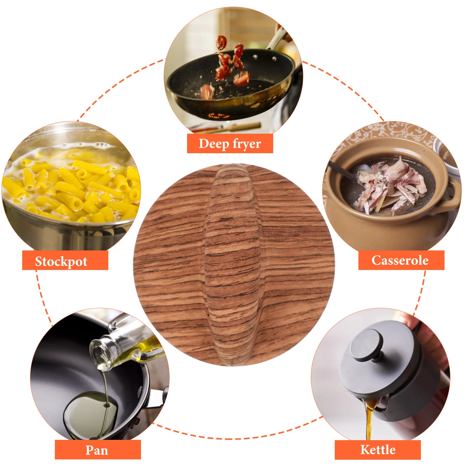 

4pcs Universal Pot Lid Knobs Stainless Steel Replaceable Pan Lid Handles Anti-Scald Compact Knob For Cookware Replacement Pot