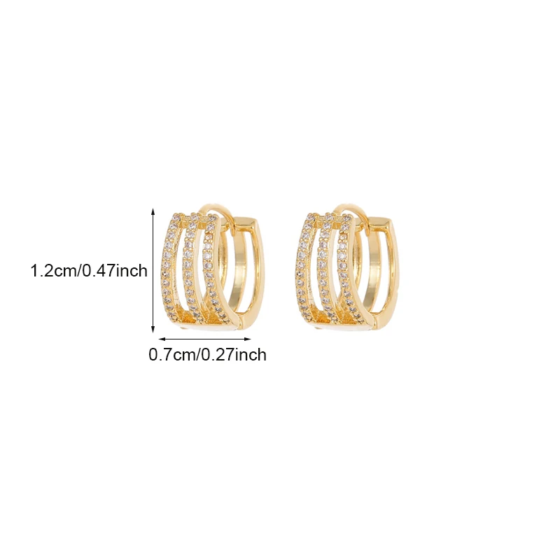 TIANDE-pendientes de aro redondos de Color dorado para mujer, Piercing Irregular de circonita exquisita, joyería de fiesta de moda, venta al por mayor