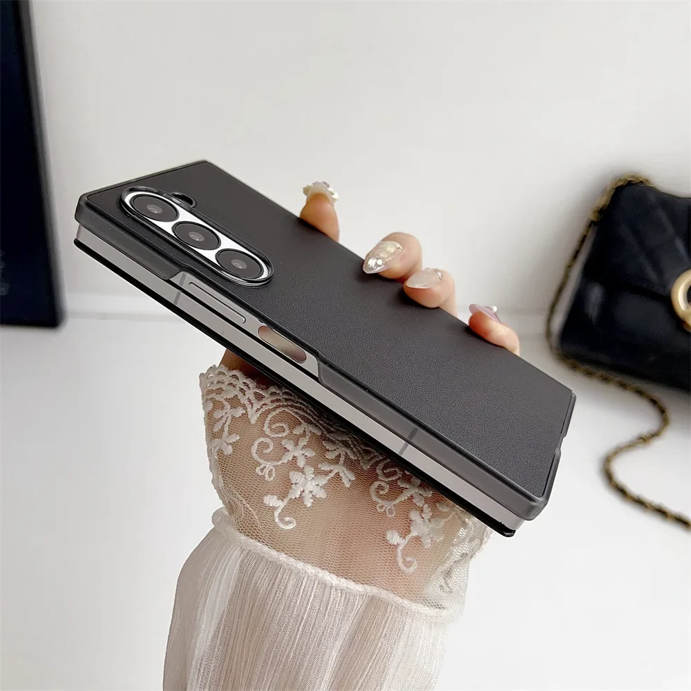 Leather Magnetic Phone Cases For Samsung Galaxy Z Fold6 Case All-Inclusive Fall prevention ZFold6 Protective Cover Cross-border