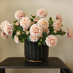 5Pcs Spring 5-head Dahlia Artificial Silk Flower Home Decoration Fake Dahlia Flowers Wedding Decor Flower Arrangement Floral