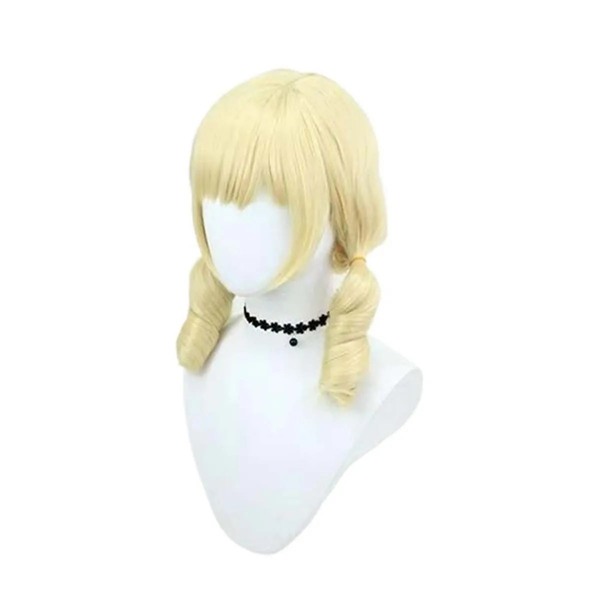 Halloween Cosplay Props Accessory Blonde Curly in Twin Drills Anime Mami Tomoe Wig