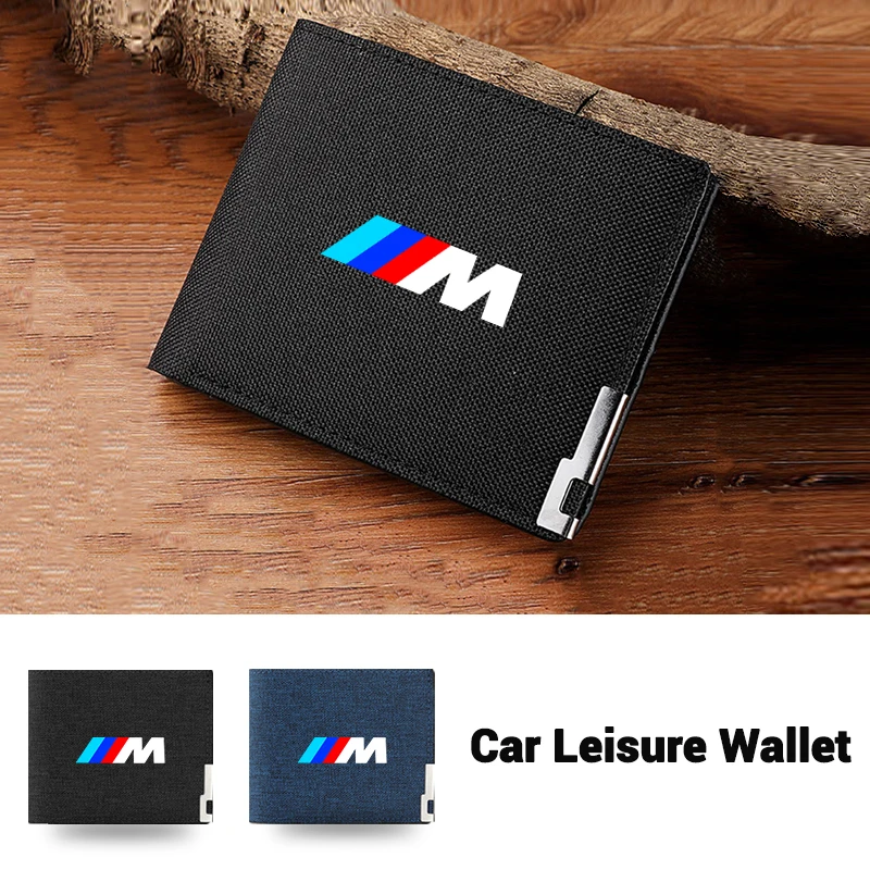 الترفيه رقيقة جدا سيارة المحفظة حامل بطاقة الائتمان حقيبة قصيرة لسيارات BMW M شعار M3 M5 X1 X3 X5 X6 E46 E39 E36 E60 1 3 5 سلسلة