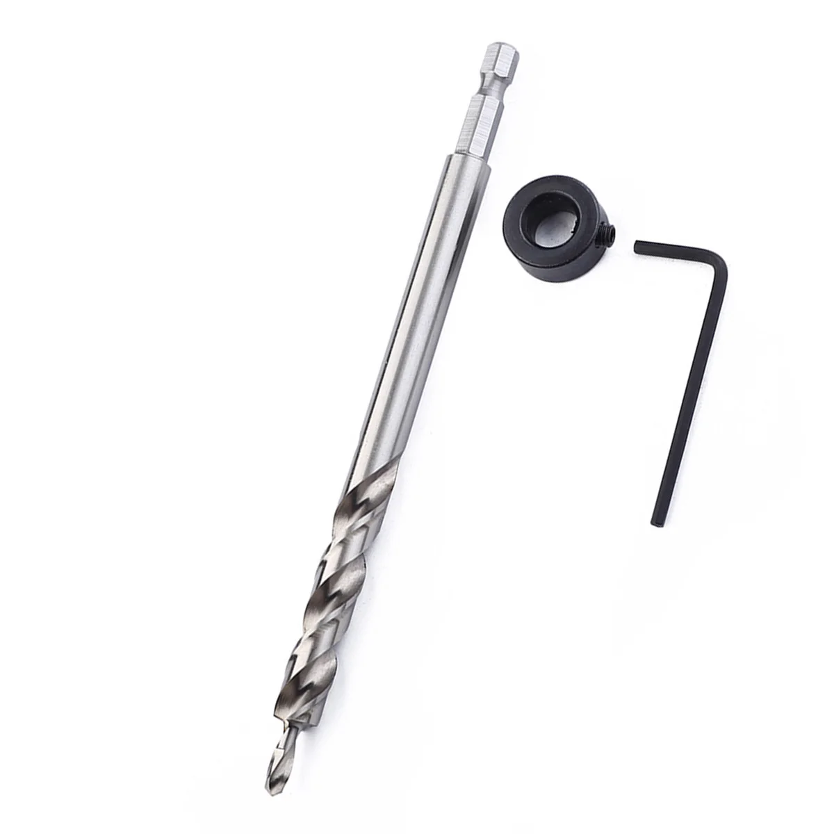 

9.5Mm Hex Shank Drill Bit Masonry Wood Metal Tile Concrete Plastic Drilling Tapered Point Long Durable Tool