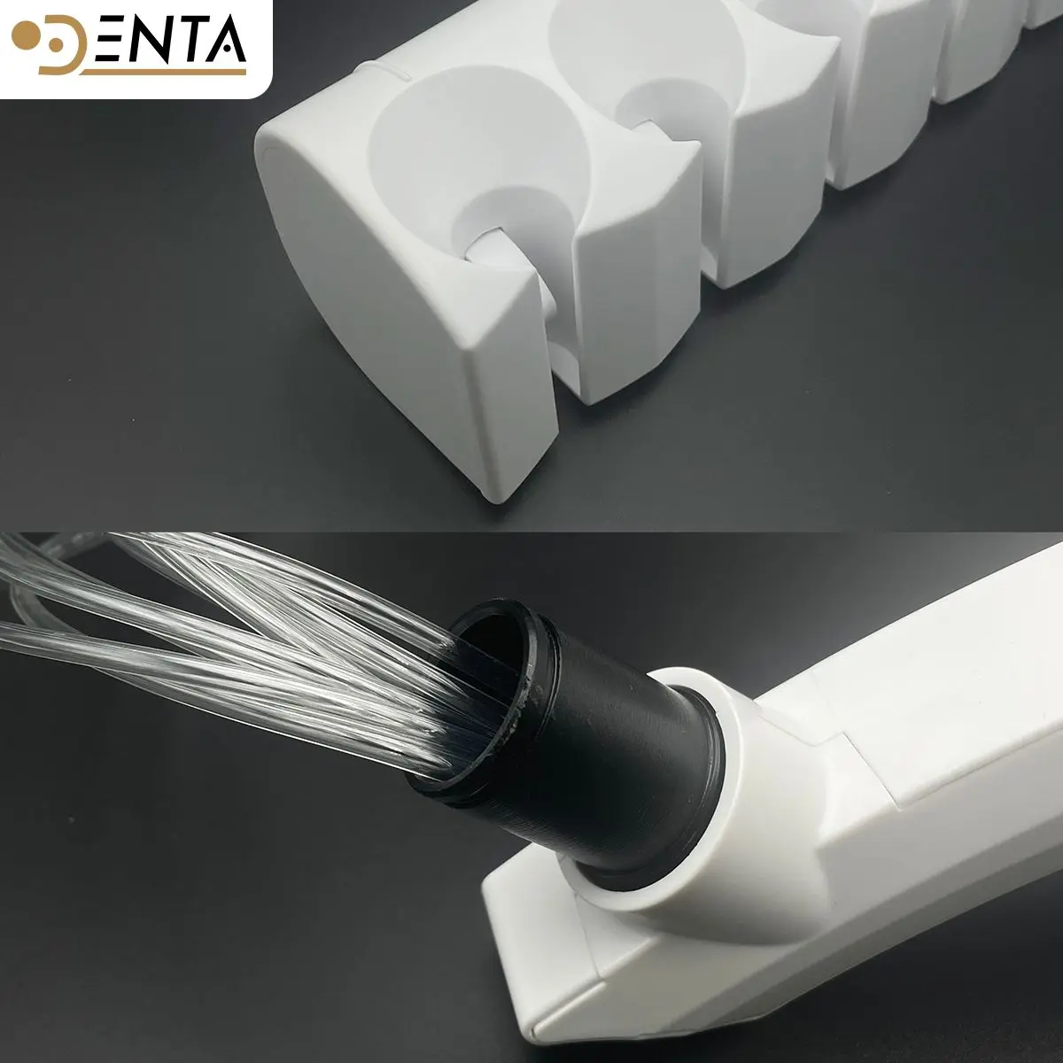 

5-Seat Grey Dental Handpiece Holder, Plastic Organizer for Dental Chair Unit, Universal Handpiece Stand Accessory