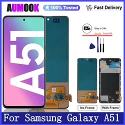 A51 Display For Samsung Galaxy A51 LCD Display Touch Screen Digitizer OLED For Samsung A515 SM-A515F LCD Screen Assembly Replace