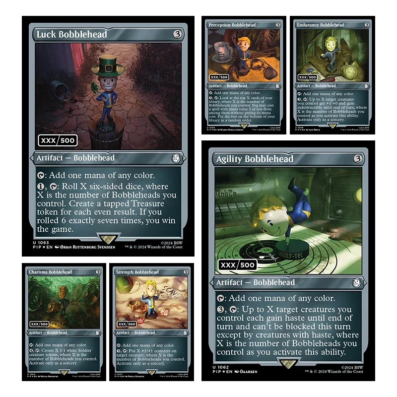 

Diy Magic The Gatherings Storms Trading Card Game Fallout Series Luck Bobblehead Charisma Bobblehead Collection Card Toys Gift