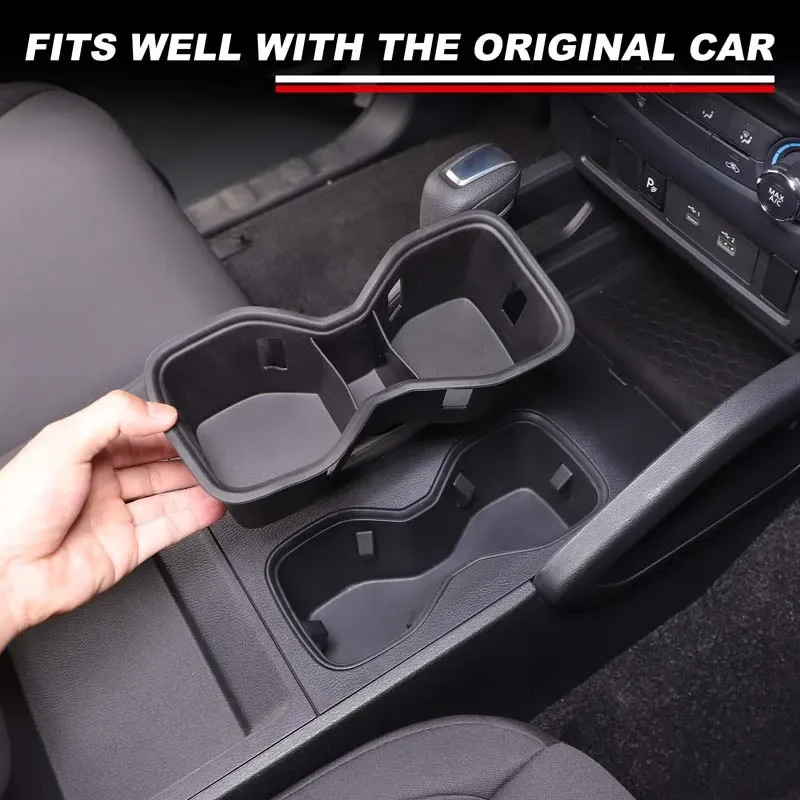 TPE Black For Nissan Frontier 2022+ Car central control water cup holder protective cover car interior accessories