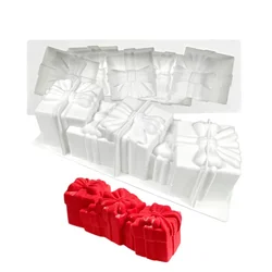 Long Ribbon Gift Box Silicone Mold Handmade Soap Aroma Candle Cake Mousse Moulds