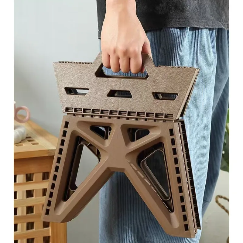 Outdoor camping fishing portable portable folding stool household plastic folding storage stool children's foot stools image 5