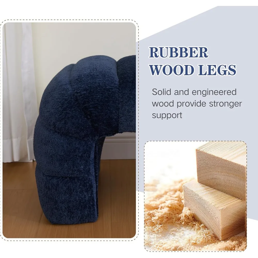 شيف و فينجول 69.7 بوصة مع مقعد غرفة المعيشة الحديثة مقاعد غرفة النوم المنجدة نهاية مقعد السرير للمدخل وغرفة الطعام والليفي #4