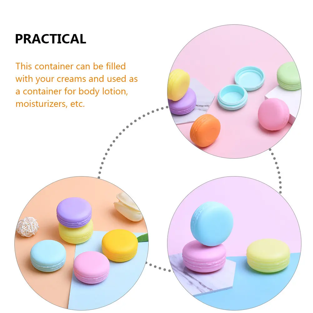 12Pcs Mini Macaron Container Premium PP Storage Box for Face Cream Lotion Moisturizer Travel Jewelry Pills Small Essentials - view 2