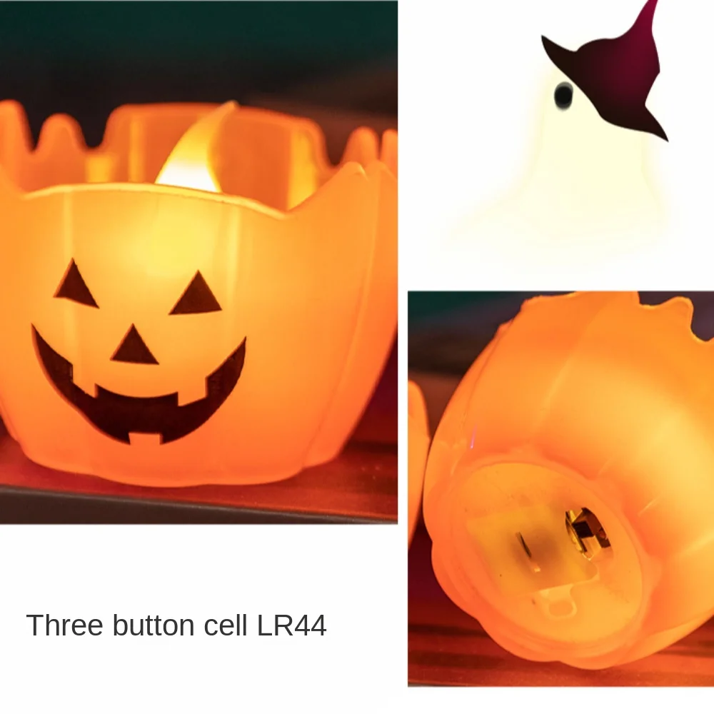 LED Light Halloween Decorations LED Candle Electronic Candle Night Lights Halloween Pumpkin Lamp Portable Flameless