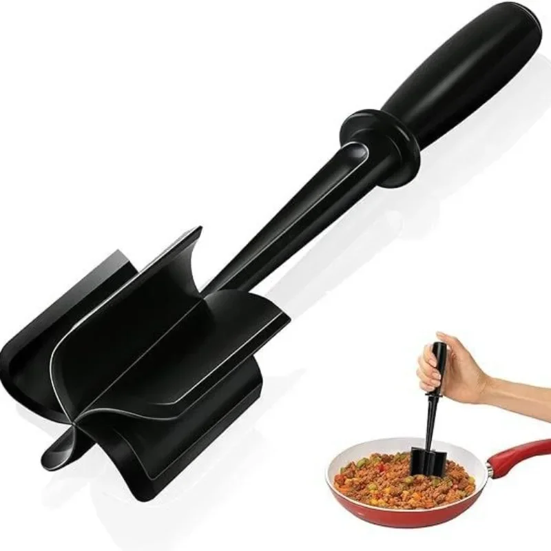 Meat Chopper Handheld Meat Chopper Cooking Scraper Minced Meat Chopper Stirring Shovel