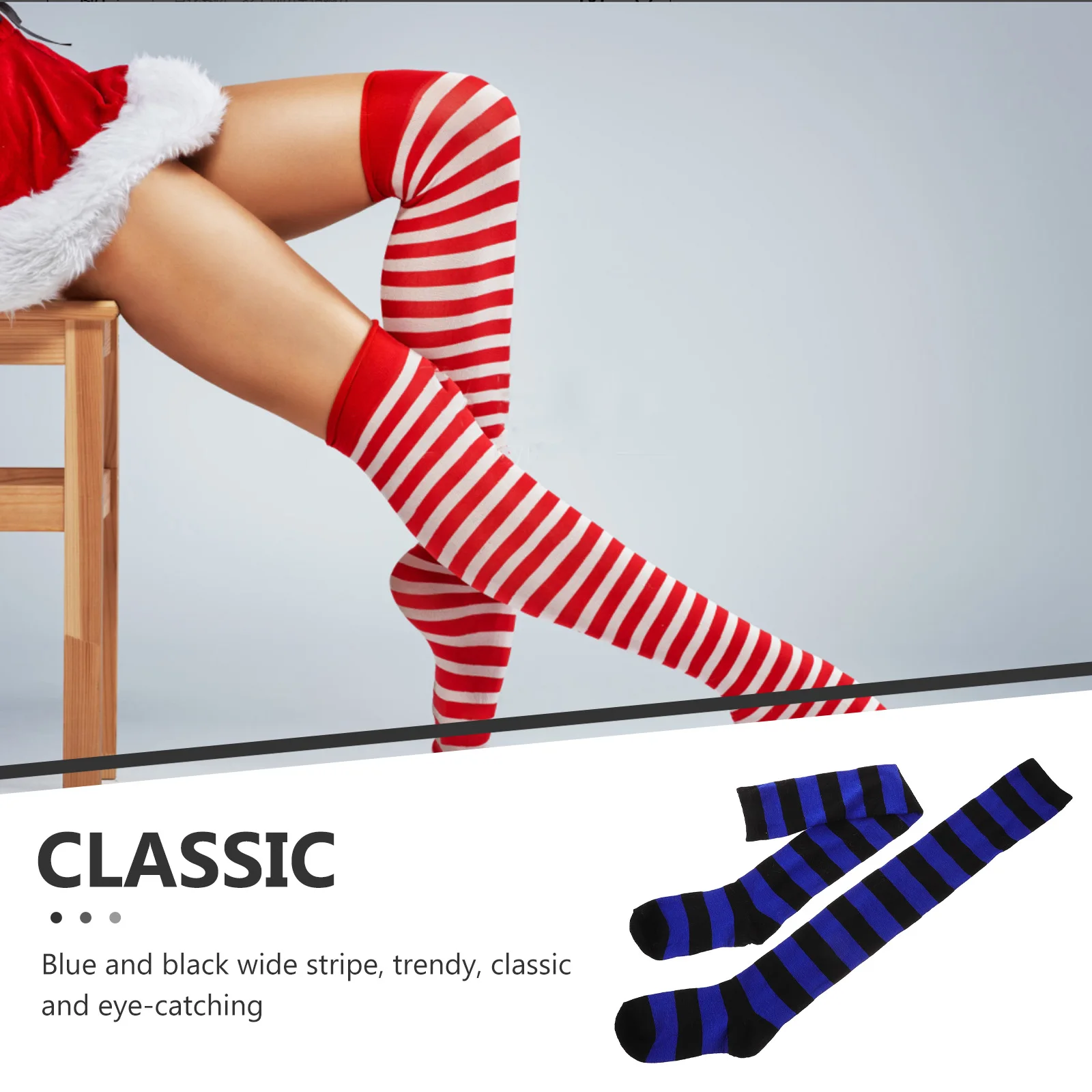 Широкие полосатые чулки выше колена для женщин, леггинсы, желто-черный боди Miss