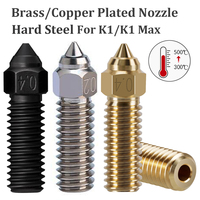 2pcs Copper Plated K1 Nozzle M6 600mm/s High-speed Nozzles For Creality K1 K1 Max CR-M4 Sidewinder X1 X2 Genius Pro 3D Printer