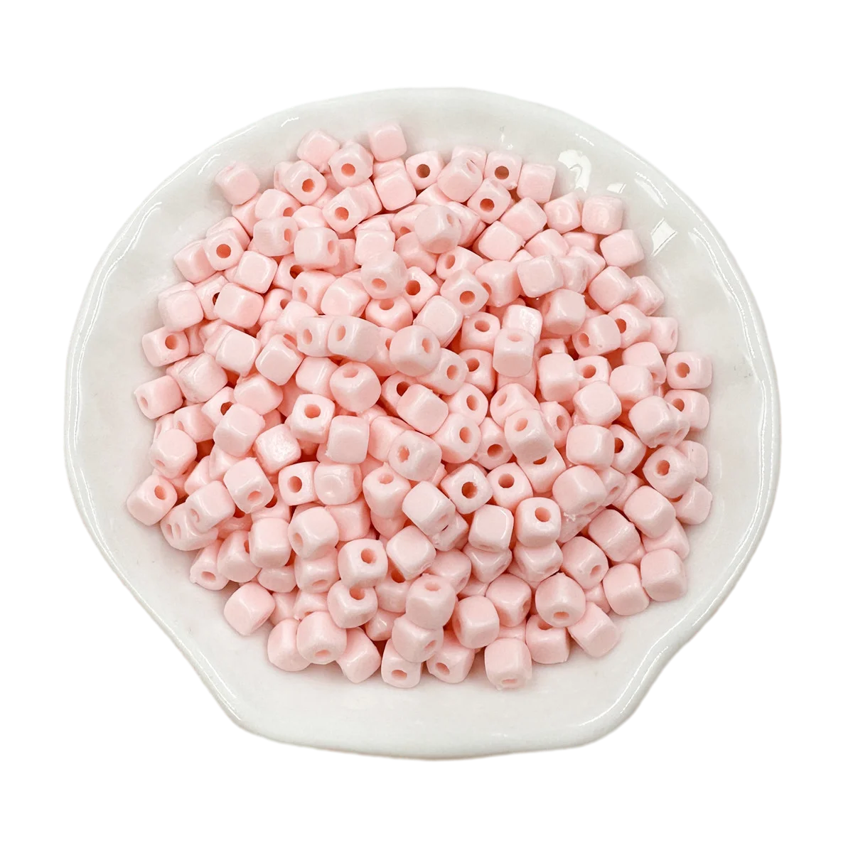 Square DIY 200Pcs 4mm Loose Beads Acrylic Jewelry Accessories Beading Accessory for Bracelet Necklace Handmade Fashion
